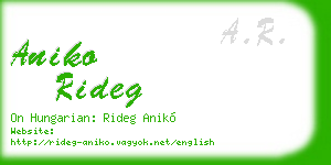 aniko rideg business card